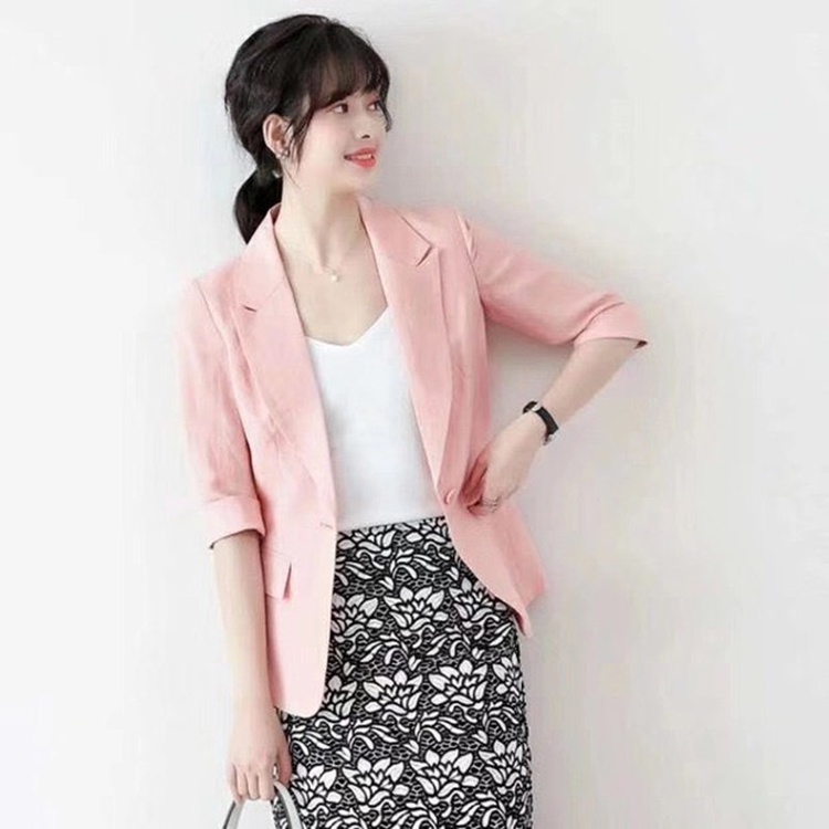 Áo vest linen nữ ve ngóc tay lỡ túi nắp, thời trang phong cách trẻ | BigBuy360 - bigbuy360.vn