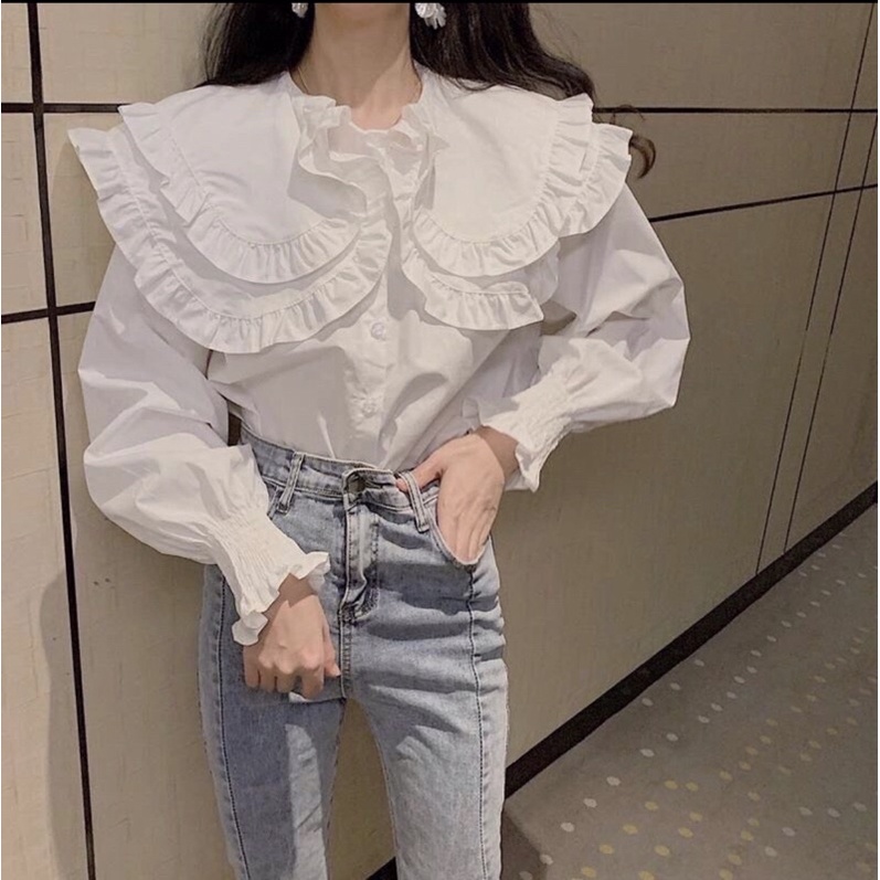 ÁO SƠ MI TIỂU THƯ TAY BÈO