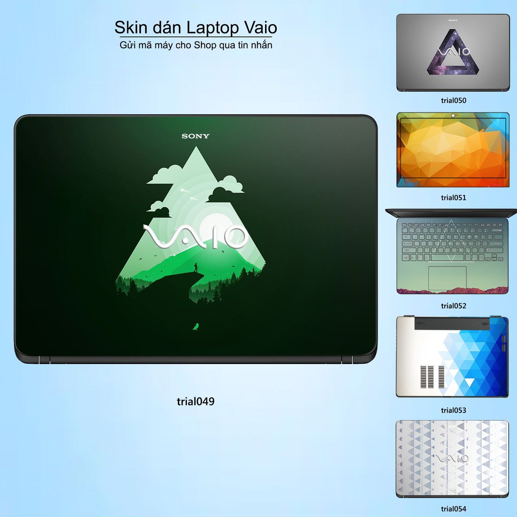 Skin dán Laptop Sony Vaio in hình Đa giác nhiều mẫu 9 (inbox mã máy cho Shop)