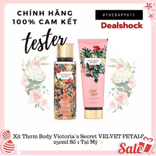 ..::✨xịt + dưỡng body mist victoria’s secret velvet petals✨::..
