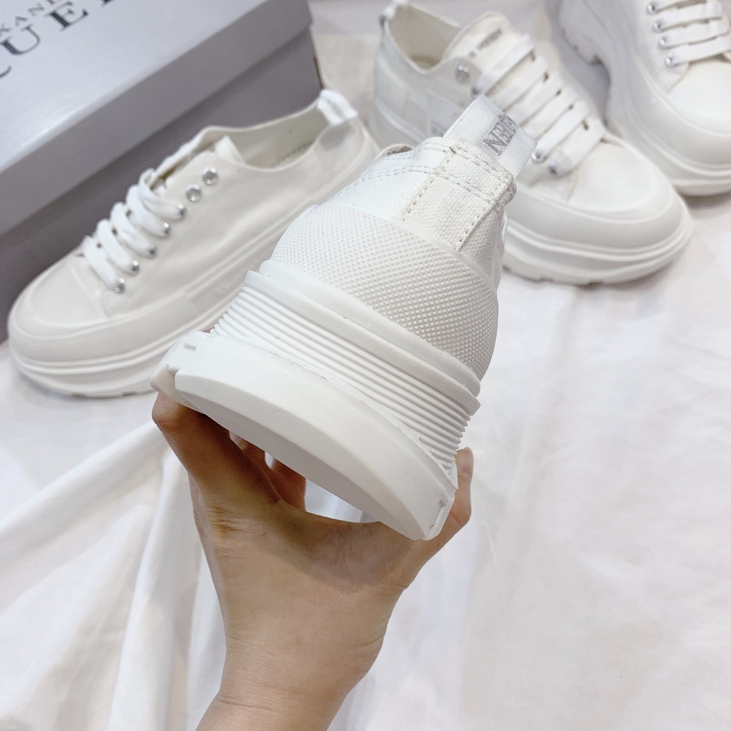 Giày Thể Thao Nam Nữ NgoThang MC 2020 Trắng Đế Cao