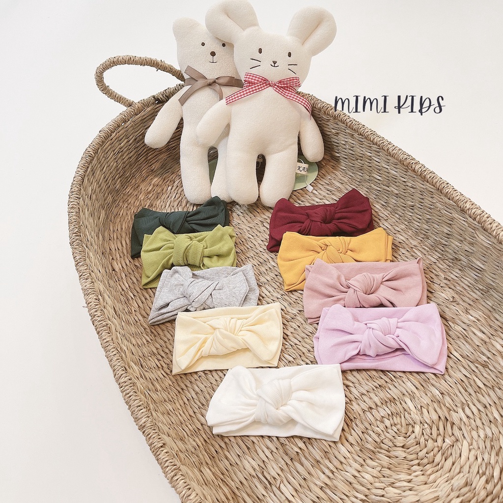 Băng đô turban Cotton nơ đáng yêu cho bé gái Mimi Kids BD27