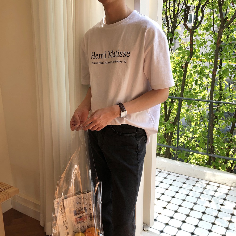 (Kèm clip) RYAN - Áo thun nam HENRI trắng ngắn tay vải cotton cổ bo tròn thương hiệu RYAN form rộng phong cách Hàn Quốc | BigBuy360 - bigbuy360.vn