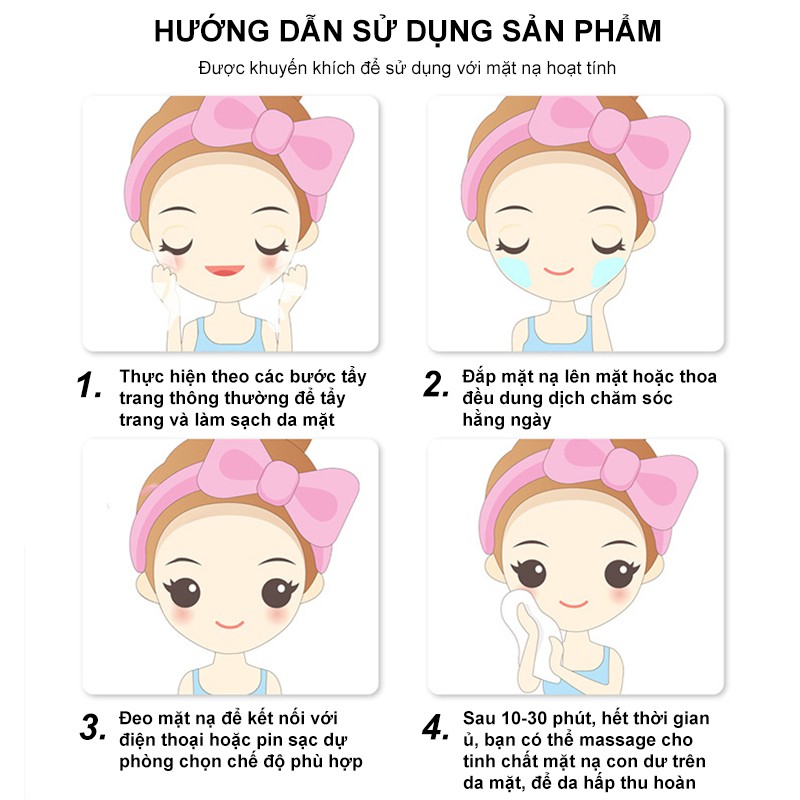 Mặt nạ ánh sáng sinh học 💖SIÊU HOT💖 Quang Phổ Trẻ Hóa Làn Da 3 màu Led Face Mask [Lỗi 1 Đổi 1 Trong 7 Ngày]