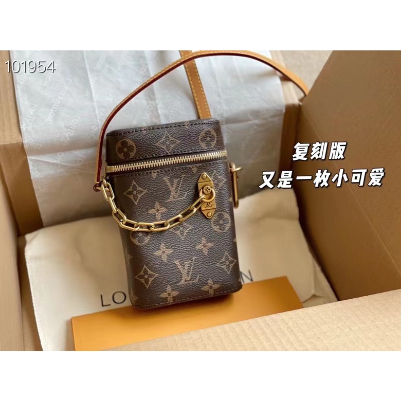 Túi đeo chéo nữ da thật thời trang cao cấp Louis Vuitton LV thiết kế dạng túi hộp độc đáo