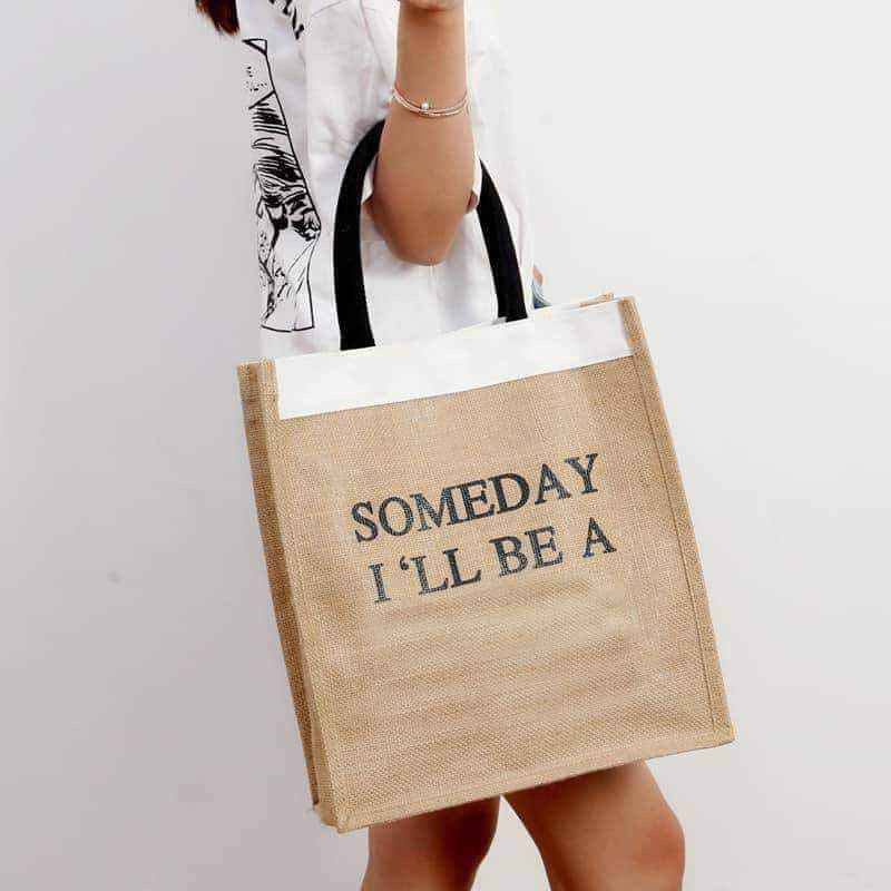 Túi cói Merci và Someday loại 1 có đệm đáy, fom cứng cáp chuẩn fom sống ảo cực sang chảnh-giadungsieure