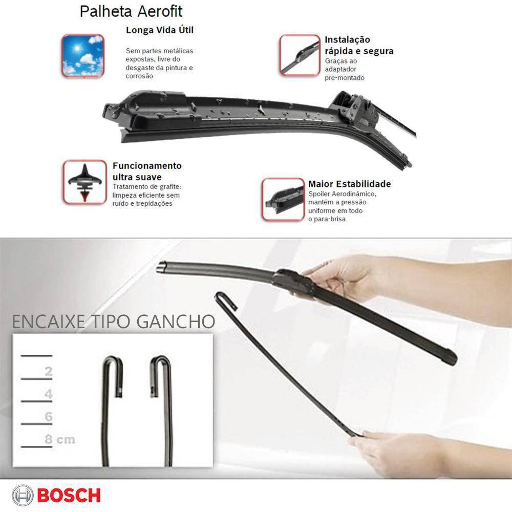 Gạt Mưa Xương Mềm BOSCH AeroFit Cao Cấp Cho Xe Ô Tô - Kích Thước 14 - 26 inch