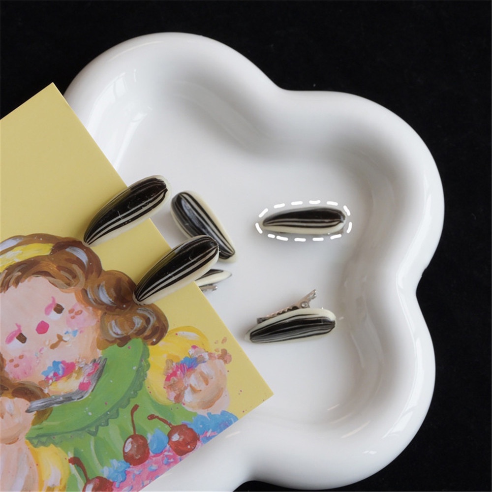 Set 10 Kẹp Tóc Mini Hình Hạt Dưa Hấu Sáng Tạo Cho Bé Gái