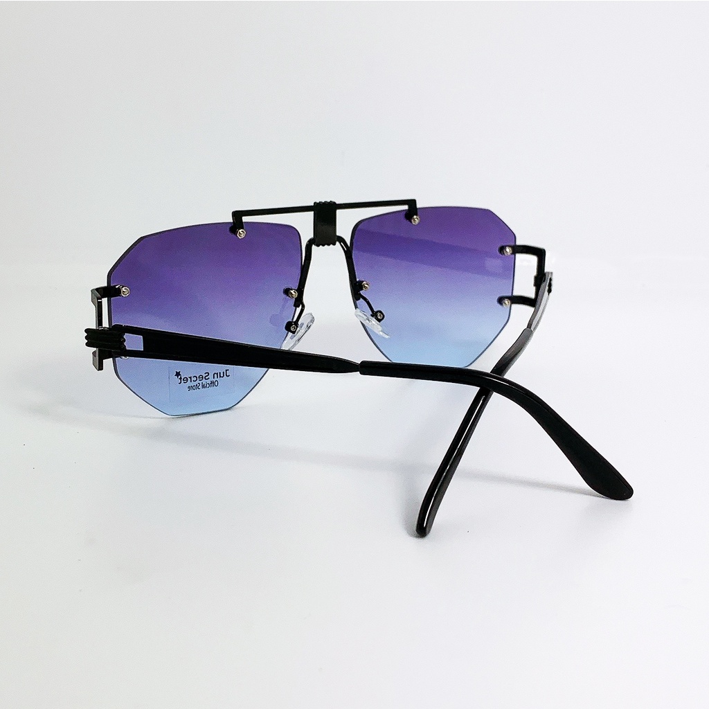 Kính mát nam Jun Secret tròng kính phi công chống tia UV400, gọng viền kim loại độc đáo JS30A21