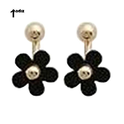 Hoa tai xi vàng hình hoa 2 mặt thiết kế hợp thời trang