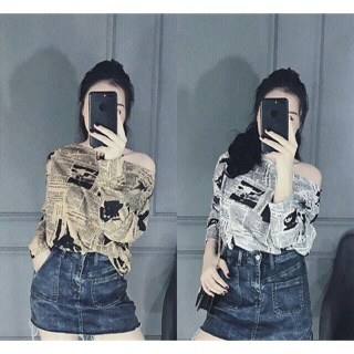Áo Tờ Báo Trễ Vai