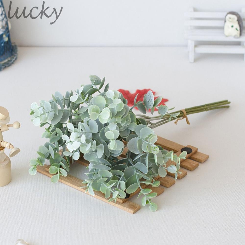 LUCKY~Artificial Eucalyptus Leaves Branches Stems Faux Greenery Plant for Bouquet Vase#Ready Stock