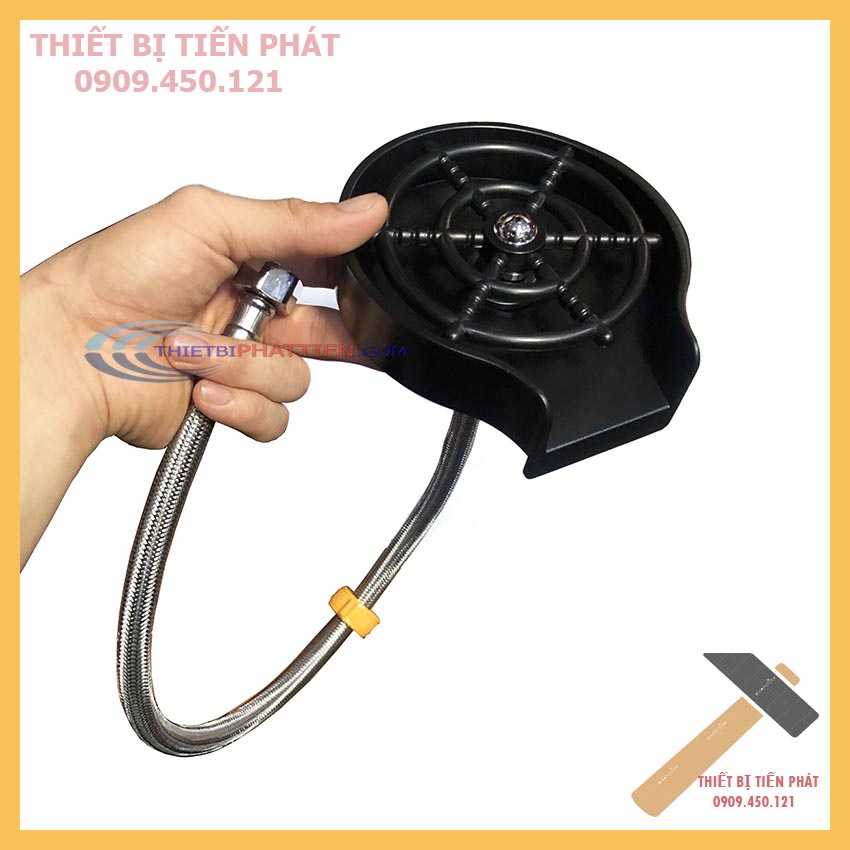 Bộ Dụng Cụ Xịt Nhấn Rửa Ly, Cốc Phun Nước Tự Động Cho Quán Caphê,Quầy Bar, Bồn Rửa Chén Gia Đình