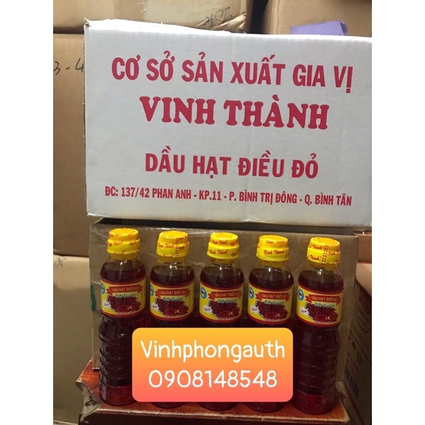 Dầu hạt điều đỏ Vinh Thành 100ml-250ml