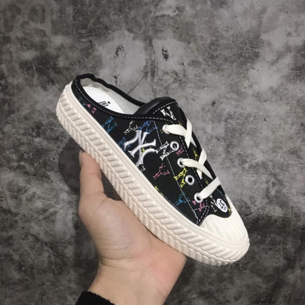Giày sneaker Sục MLB ny đạp gót các màu cho nữ 2022