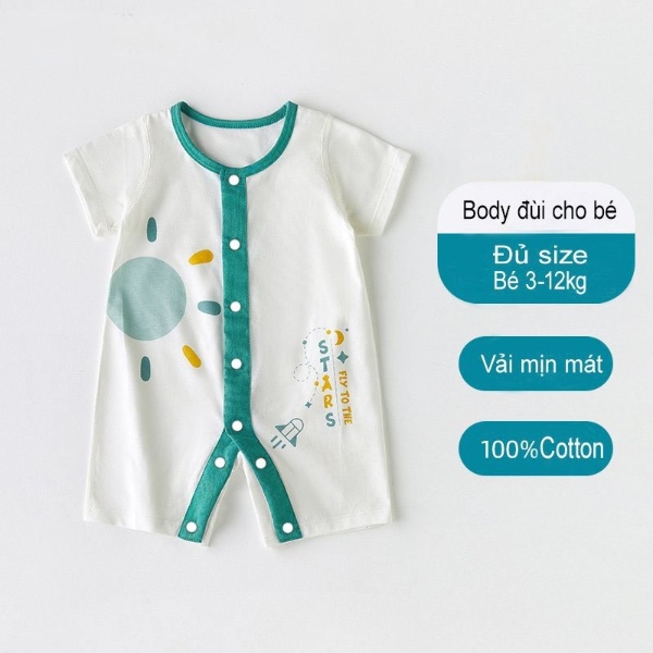 [VẢI SỢI TRE] Body cho Bé Trai Bé Gái, Body đùi mẫu Quần áo sơ sinh cho trẻ từ 3-12kg