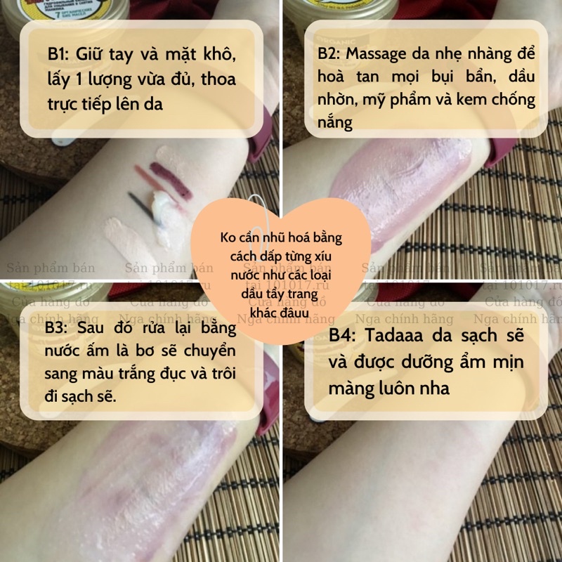 Bơ tẩy trang không cần nhũ hoá Organic Kitchen Hydrophilic Make-up Removing Balm làm sạch sâu