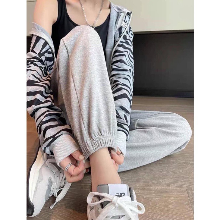 Quần Jogger nữ trơn ống rộng bo gấu chất da cá- Quần nữ thu đông chất đẹp