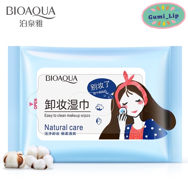 Khăn ướt tẩy trang Bioaqua tiện lợi khi đi ra ngoài 25 tờ