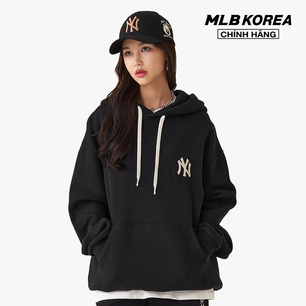 MLB - Áo hoodie phối mũ Mega Bear Back Brushed 3AHDE5116-50BKS