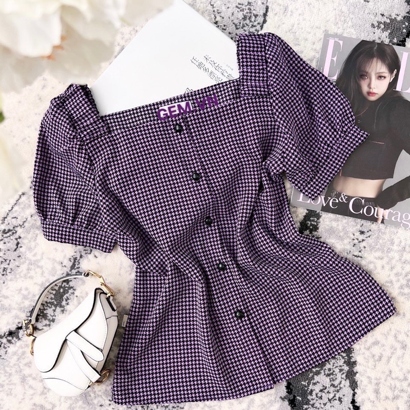 Áo kiểu công sở nữ tính sang chảnh chất liệu mềm đẹp mặc mát vào mùa hè dễ phối đồ GEM.VN | BigBuy360 - bigbuy360.vn