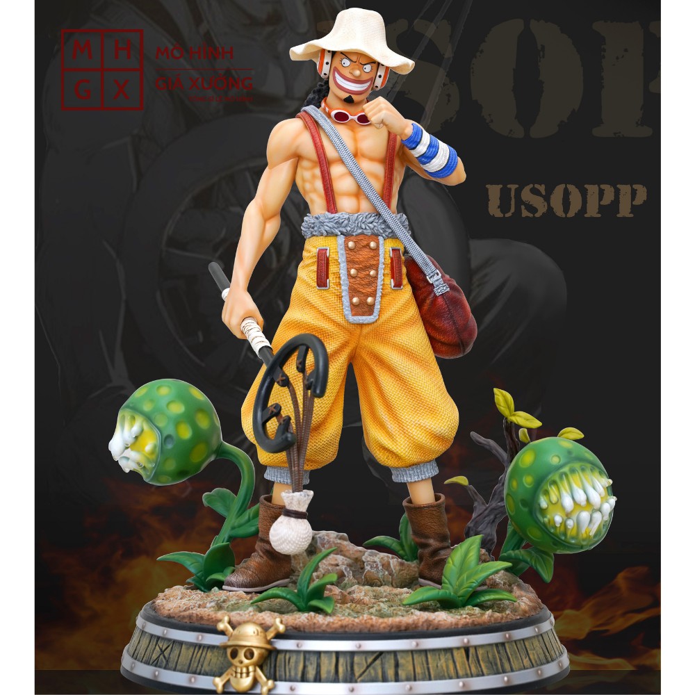 Mô hình One Piece  Ussop cao 38cm , có đèn led ở base + remote , figure one piece ussop , mô hình giá xưởng