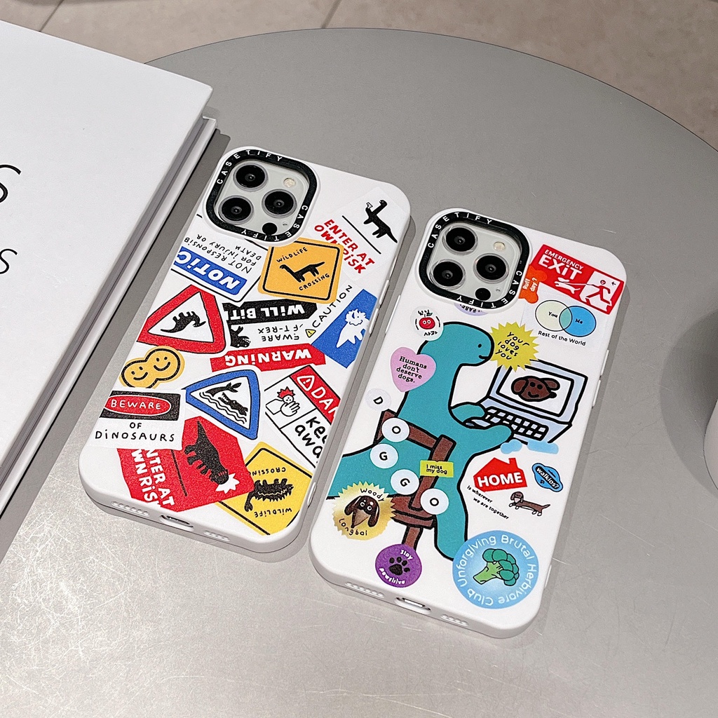 Ốp Điện Thoại Hình Máy Tính Khủng Long Dễ Thương Cho iPhone13Pro iP12Pro XS iPhone11 12Promax 13Promax 11 12 13 7P