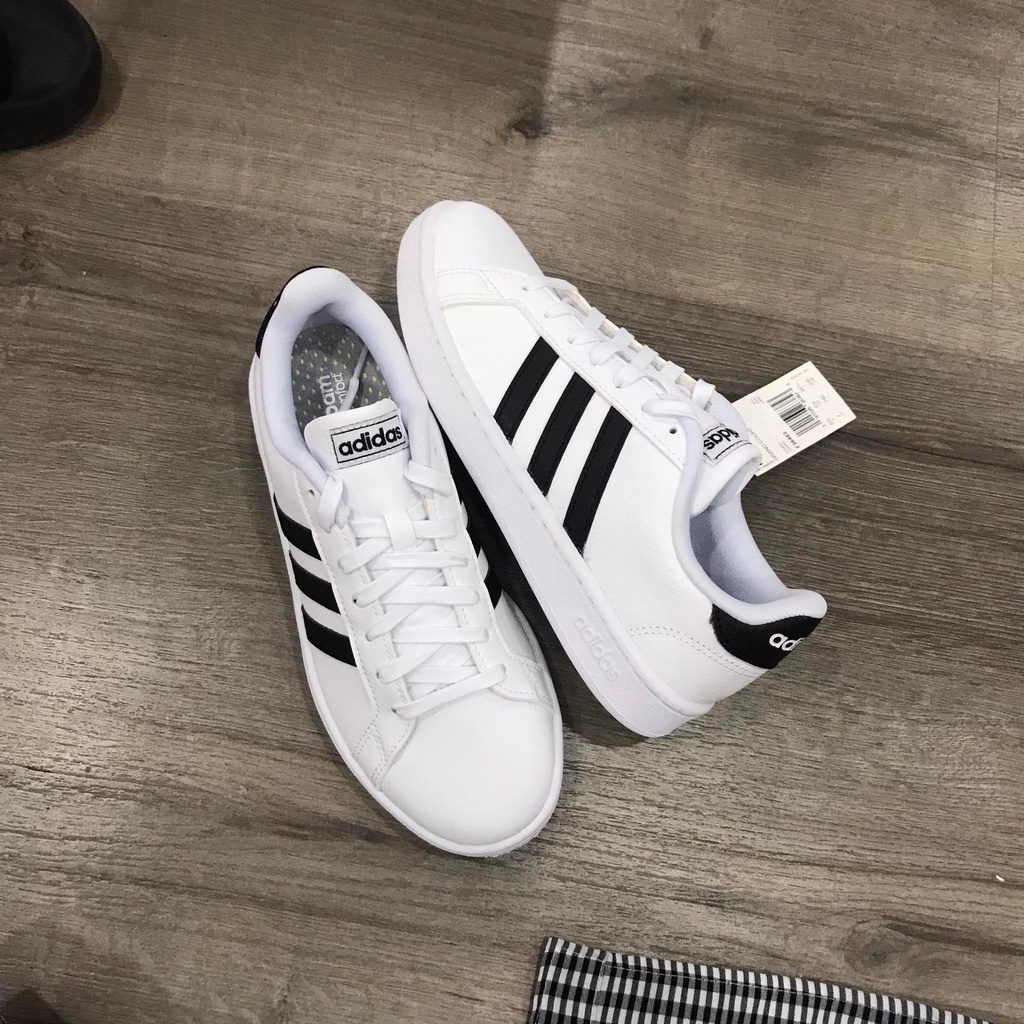 Giày Thể Thao Adidas Grand Court White Black  Hàng Chính Hãng - Giày Sneaker Nam Nữ