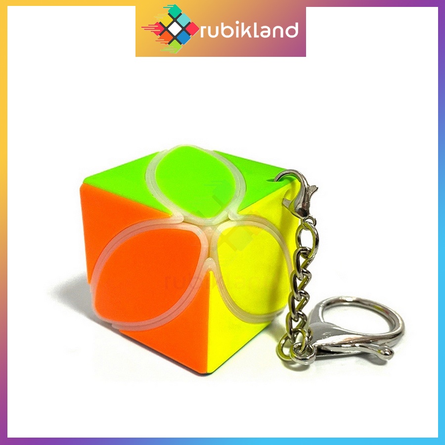 Móc Khóa Rubik Ivy Cube Rubic Biến Thể Stickerless QiYi Đồ Chơi Trí Tuệ Trẻ Em