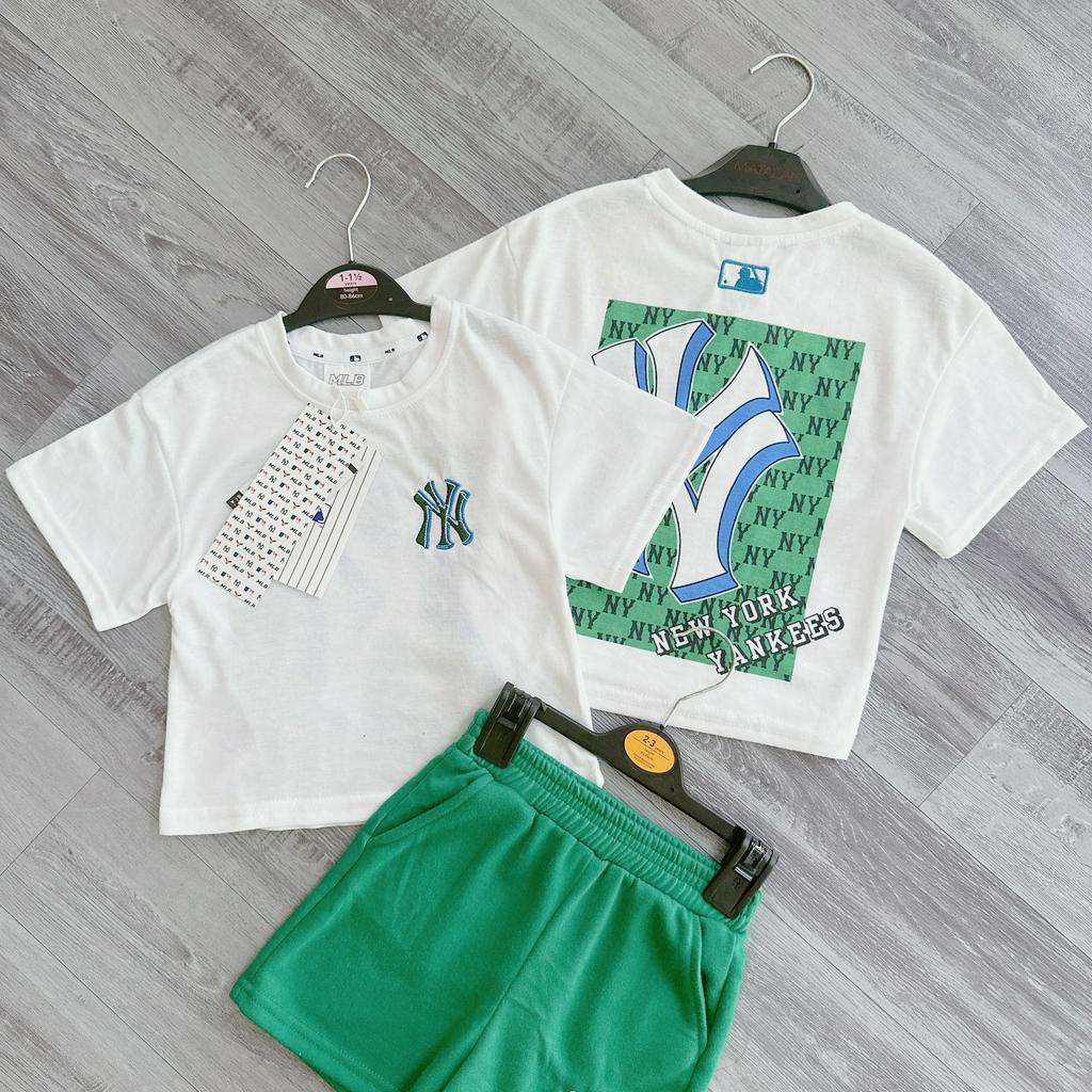 Bộ quần áo bé trai 9-25kg Chanh Bé bộ cộc tay bé trai họa tiết NY siêu ngầu chất xịn thoáng mát BQA288