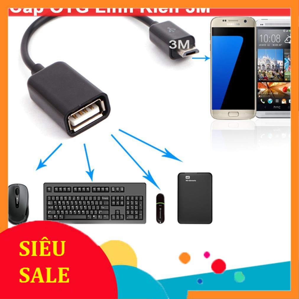 Cáp OTG USB Cái-MicroUSB ( Kết nối điện thoại với USB, Chuột, Tay Game... )