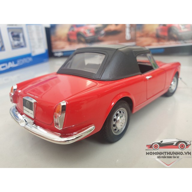 Xe mô hình Alfa Romeo 2600 Spider, tỉ lệ 1:24, Welly