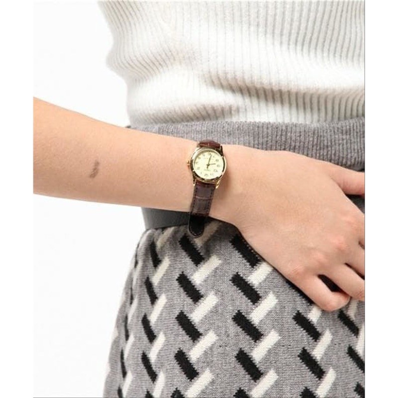 Đồng hồ nữ dây da Casio chính hãng Anh Khuê LTP-V001GL-9BUDF