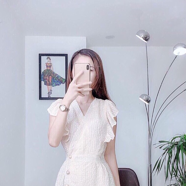 Bán Sỉ Đầm Voan Hạt Nổi 2 Lớp , váy