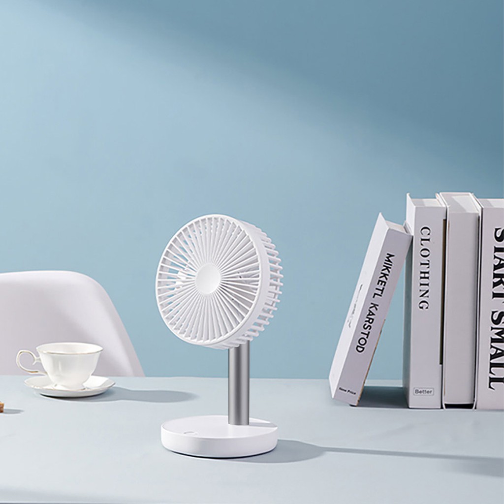 ✅Quạt tích điện, để bàn XIAOMI JIPIN, 4 chế độ gió, 5 cánh quạt, dung lượng 4000 mah thời gian dùng tới 12H