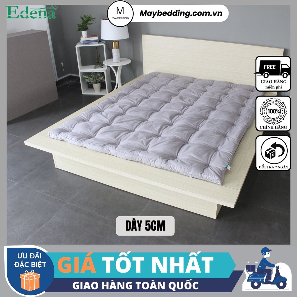 Topper Deluxe EDENA, Tấm Lót, Làm Mềm Nệm (Màu Xám) - Hàng Chính Hãng