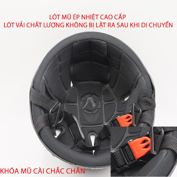 Mũ bảo hiểm nửa đầu in hình Thỏ đen, nón 1 phần 2 thời trang hot nhất năm_Thế Giới Nón