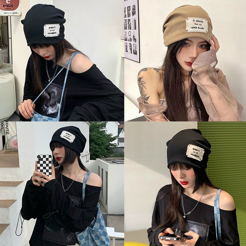 Mũ len vá nối cá tính