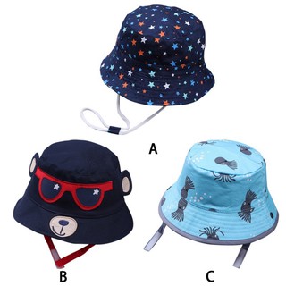 Nón cotton họa tiết hoạt hình dễ thương dành cho các bé