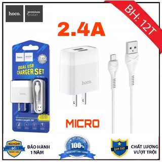 Bộ Củ Cáp Sạc Samsung Android Micro USB Hoco C73 - Bảo Hành Chính Hãng 12T