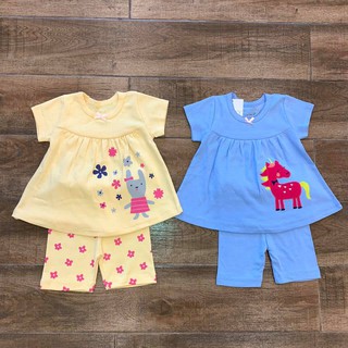 Bộ cotton áo váy bé gái