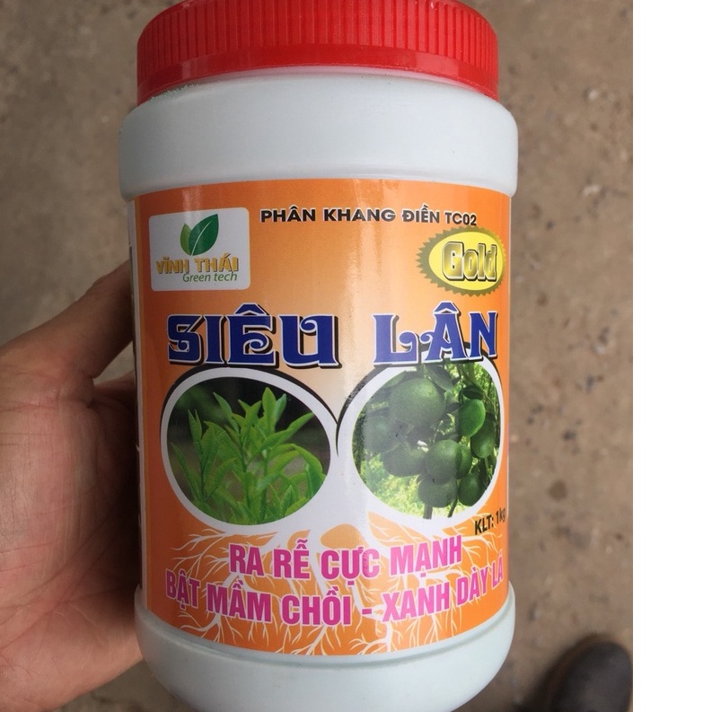 Phân Kích Rễ TC02 Siêu Lân Hũ 1kg bột xanh Chuyên Dùng Cho Hoa, Cây Cảnh, Cây Ăn Quả, Cây Công Trình