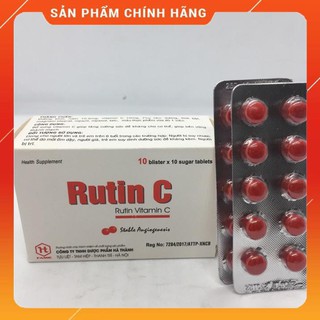 Rutin C Vitamin C Hà Thành hộp 100 viên bao đường