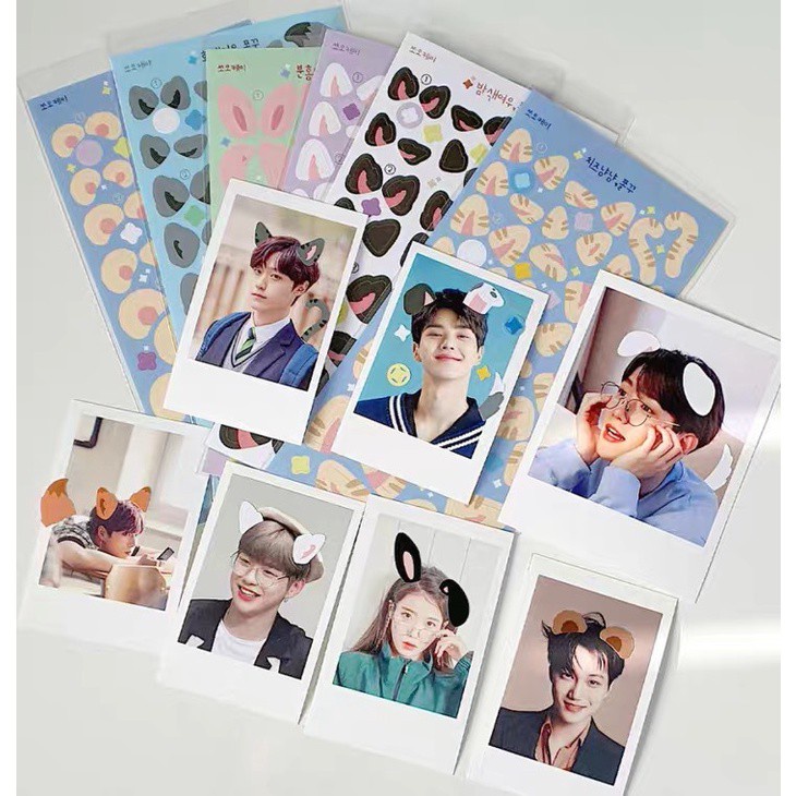 Hình Dán Trang Trí Họa Tiết Tai Thỏ Nhiều Màu Sắc Xinh Xắn Đáng Yêu