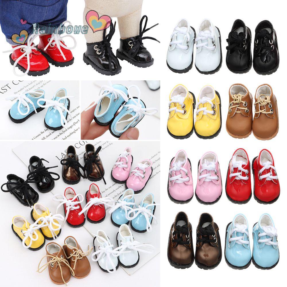 Đôi giày da màu màu sắc xinh xắn cho búp bê 1 / 6 15-20cm