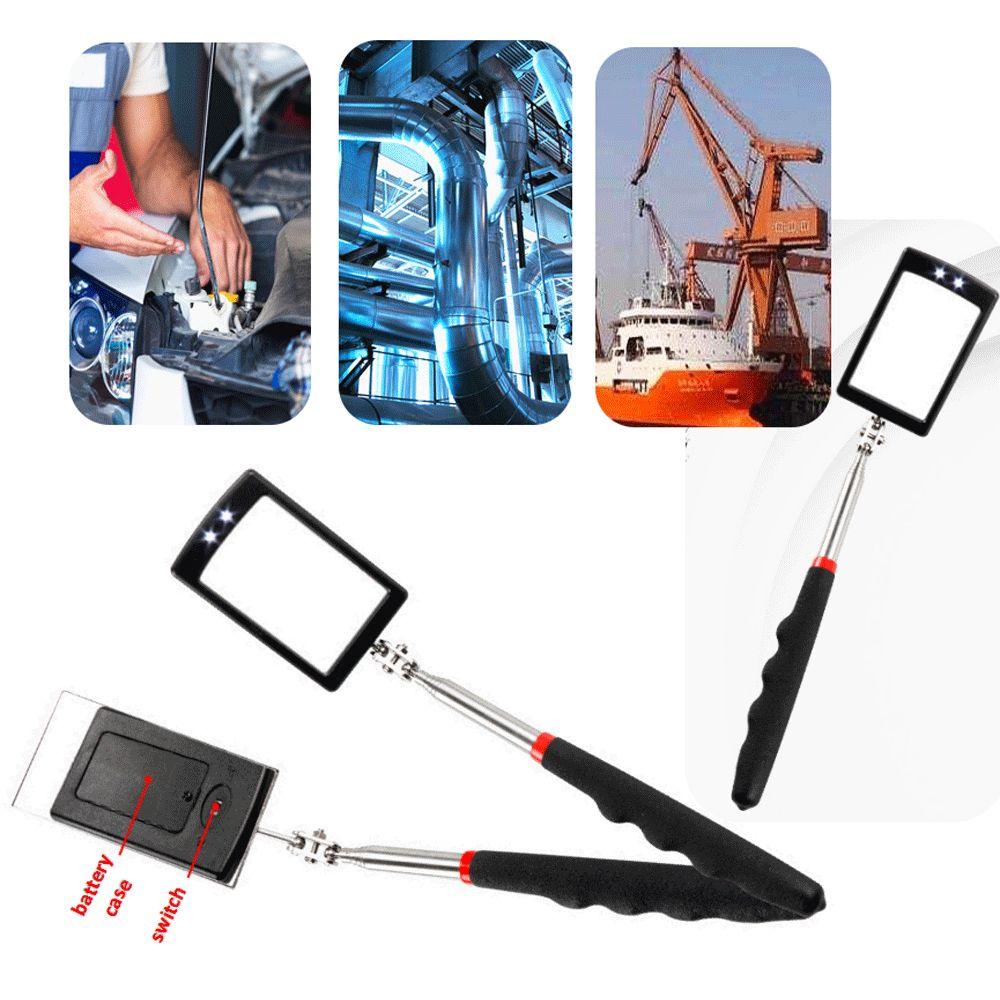 Gương Kiểm Tra Ánh Sáng FOREVER Light Mở Rộng 29-73cm 360° Gương Trang Điểm Xoay 2 Đèn LED Có Thể Thu Gọn Tiện Dụng