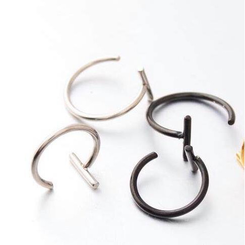 khuyên môi kẹp môi titan tròn thanh không cần xỏ lỗ unisex cho nam nữ