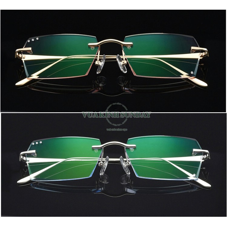 Gọng kính cận không viền càng lá dừa V41