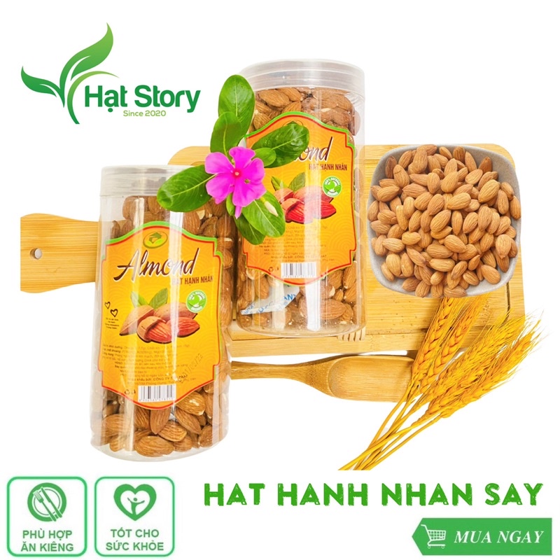 500Gr Hạnh Nhân Sấy Nguyên Vị Thơm, Béo, Như Hình