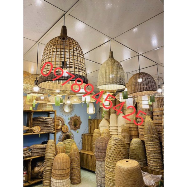 Bán sỉ đèn mây tre đèn tre trang trí